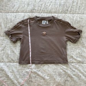 Adidas light brown crop tee baby tee T-shirt